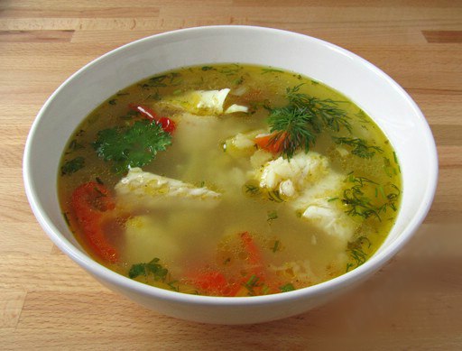 Суп картофельный из судака по-домашнему